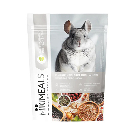 Mikimeals сухой корм для шиншилл - 400 г