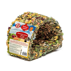 Родные корма лакомство-игрушка домик для хомяков и мышей, 8х11х7 см - 290 г