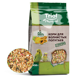 Triol Original корм для волнистых попугаев с фруктами - 450 г