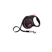 Flexi Black Design tape M поводок-рулетка для собак, черно-розовая 5 м, до 25 кг