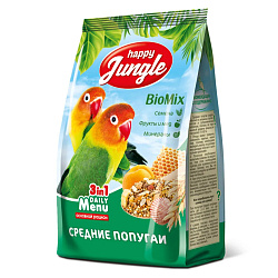 Happy Jungle корм для средних попугаев - 500 г