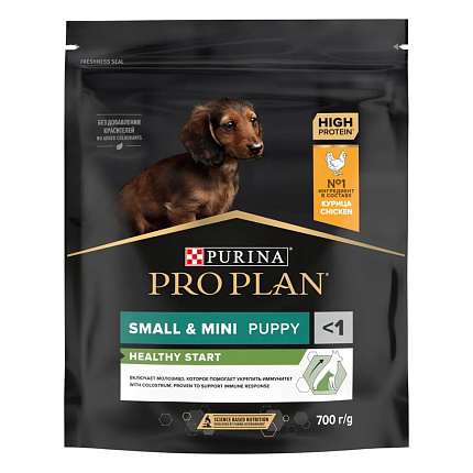 Pro Plan Healthy Start сухой корм для щенков мелких и карликовых пород, с курицей - 700 г