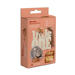 Little One лакомство для хомяков, крыс, мышей и песчанок, бисквиты с хрустящим гаммарусом - 35 г