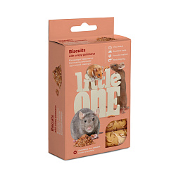 Little One лакомство для хомяков, крыс, мышей и песчанок, бисквиты с хрустящим гаммарусом - 35 г